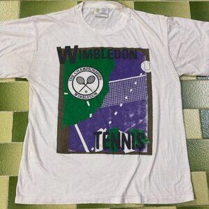 Vintage 90s Wimbledon Championships Tennis T-Shirt Made us Shirt